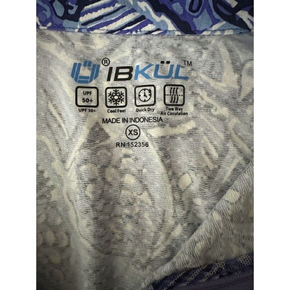 Ladies IBKUL KRISTA Plum Lavender Short Sleeve Mock Golf Shirt XS - Picture 4 of 7